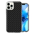 thumbnail image 1 of MUNDAZE For Apple iPhone 12 Carbon Fiber Look Double Layer Phone Case Cover, 1 of 2