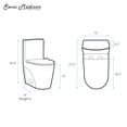 thumbnail image 5 of St. Tropez One-Piece 14" Rough-in 1.28 GPF Right-Hand Vortex Flush Elongated Toilet in Glossy Bisque, 5 of 9