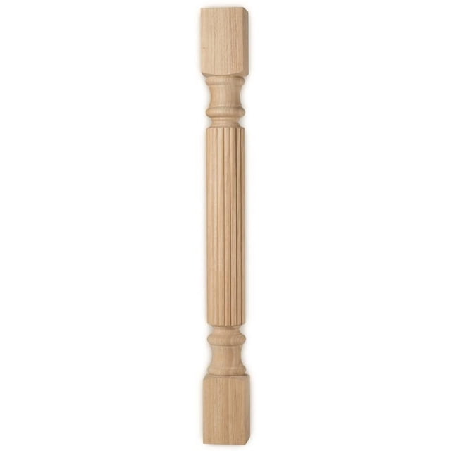 BingLTD - 35 1/2 In x 3 1/2 In Unfinished Rubberwood Post - 1 PC (K3535F-UNF)