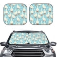 thumbnail image 2 of Naloa White Geese and Flower 2 Piece Foldable Car Sun Shades, Car Windshield Sunshade, Front Window Sunshade for Car, Truck, SUV - Large, 2 of 7