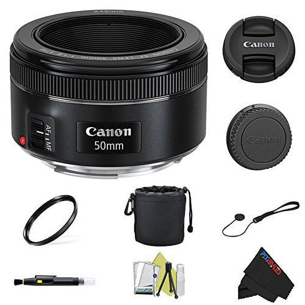 Canon EF 50mm f/1.8 STM Lens with Pouch + 16GB Top
