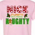 thumbnail image 4 of Inktastic Nice Until Proven Naughty with Holly and Gingerbread Man T-Shirt, 4 of 5