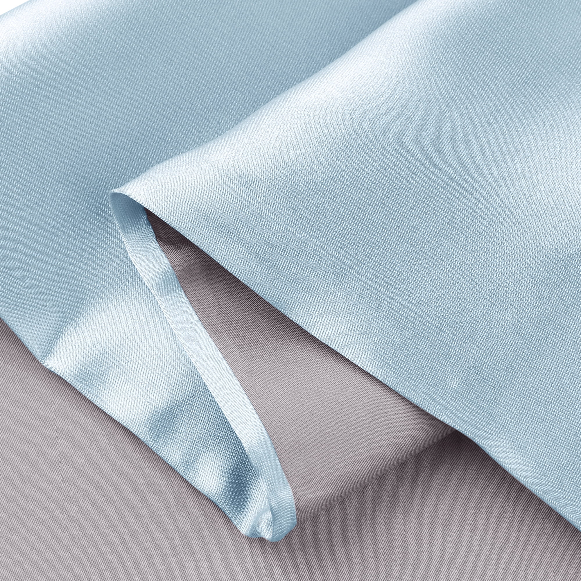 Unique Bargains Envelope Closure Soft and Durable Silk Pillowcase Blue Queen