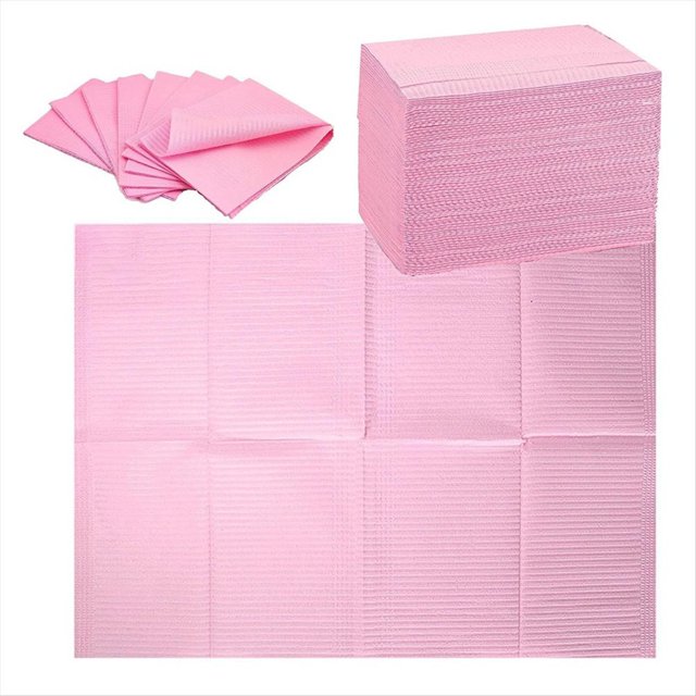 125 Piezas Toallas de Mesa Desechables para Decoración de Uñas Tapete Impermeable de 13 X 17 Pulgadas Tapete para Decoración Uñas Hoja Papel Almohadillas Limpias Tatuaje Rosa