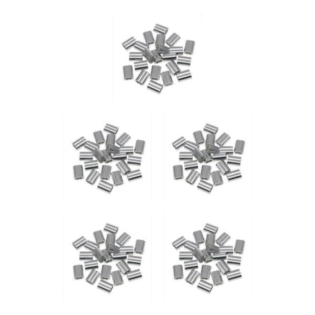 Guardoinrt 100pcs/set Reliable And Efficient Aluminum Crimping Loop Sleeve Clips 5Set