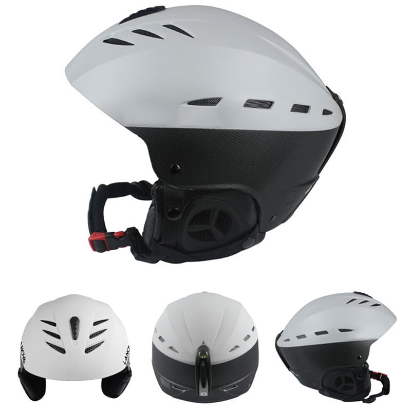 Women Men Adult Outdoor Sport Sturdy Ski Snowboard Bike Skate Helmet Sturdy ABS Shell Helmets White Size:M: 55-57CM by