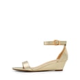 thumbnail image 2 of DREAM PAIRS Women's Ankle Strap Low Wedge Sandals Party Bridal Wedding Dress Shoes, 2 of 6