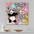 thumbnail image 3 of IDEA4WALL Canvas Print Wall Art Panda with Guns Banksy Spray Paint Graffiti & Street Art Abstract Illustrations Modern Art Decorative Bohemian Multicolor for Rooms - 12"x12", 3 of 5
