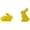 Jaune, variante sur Ensemble de Figurines de Lapin de Pâques Floqué Statue Debout Ornement Coloré de Jardin et de Cour pour Célébration des Fêtes du Printemps 2 Pcs