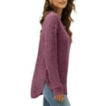 thumbnail image 4 of NMMUED Sweaters for Women Pullover Sweaters for Women Knit Sweater for Women Winter Sweaters for Women, Purple S, 4 of 5