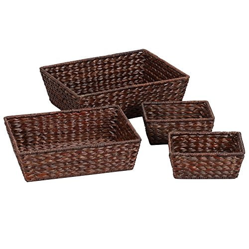 dark brown storage baskets