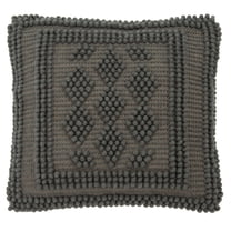 SAFAVIEH Darvey Bordered Beaded Accent Pillow, 20" x 20", Charcoal