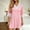 #621-Pink, variant on Women's V-Neck Lace Sleep Dress, Loose-Fitting with 3/4 Sleeves, Breathable and Soft Nightgown for Relaxation and Home Wear