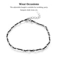 thumbnail image 4 of Guardurnaity para adultos, brazalete de plata para ceremonia de fiesta ajustable de viaje, adorno de joyería Simple para mujer, regalo de cumpleaños Ropa, zapatos y accesorios Miscelánea Guardurnaity AP018540-00, 4 of 6