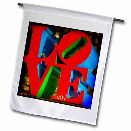 3dRose Sculpture LOVE Philadelphia - Garden Flag  12 by 18-inch