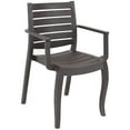 thumbnail image 6 of Sunnydaze Illias Plastic Outdoor Stackable Dining Chair - Set of 2, Brown, 6 of 9