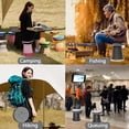 thumbnail image 5 of Upgraded XXL Collapsible Stool with Cushion,19.7"H-11.8"D Telescoping Folding Stool for Adults,More Sturdy Portable Camping Stools with Load Capacity 1000lbs for Outdoor,Garden,Fishing,Hiking, 5 of 14