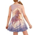 thumbnail image 2 of FOR U DESIGNS Horse Snowfield Sleeveless Princess Dress Casual A Line Tutu Dresses for Travel, Holiday, School Dance Swing Dresses Girls Twirly Skater Dress Size 13-14, 2 of 6