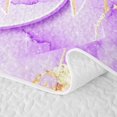 thumbnail image 5 of Manfei Kawaii Monogram J Twin Quilt Set,Marble Pattern Twin Coverlet Set,Purple,2pcs, 5 of 7