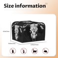 thumbnail image 5 of Balery White Black Sheep skull Pattern Oven Cover Kitchen Bread Machine Protector, 4 Slice Toaster Cover for Home, Anti Dust Fingerprint Coaster Cover, 5 of 7