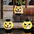 thumbnail image 4 of SIYTUAU Halloween Handheld Pumpkin Lantern Ghost Face Led Light Up Decor Jack O Lantern Night Light Battery Operated 2.55 Inch, 4 of 9