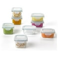 thumbnail image 5 of Glass Food Storage Containers, 8 Piece Set - 5oz Rectangular & 7oz Square - Tempered Glass Fridge & Freezer Safe Containers with Lids, 5 of 7