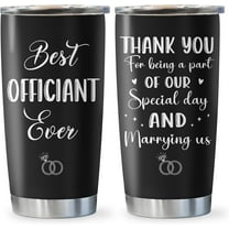 Officiant Gift Tumbler 20oz, Best Wedding Officiant Ever Gifts from Bride Groom, Thank You/Appreciation Present for Officiant on Wedding Day