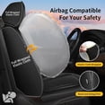 thumbnail image 4 of JIAMAOXIN Car Seat Cover Apply To Front Seat Universal Sedan SUV Truck Front 2-Seats BLACK Faux Leather, 4 of 5