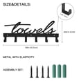 thumbnail image 4 of Goutoports Wall Mounted Towel Rack - 6 Hook Bathroom Towel Holder (Oblique Font Design), 4 of 7