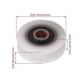 thumbnail image 3 of 4pcs 4x20x6.5x7.4mm White Inner Dia 4mm U-groove Nylon Pulley Wheel For Sliding Door A, 3 of 3