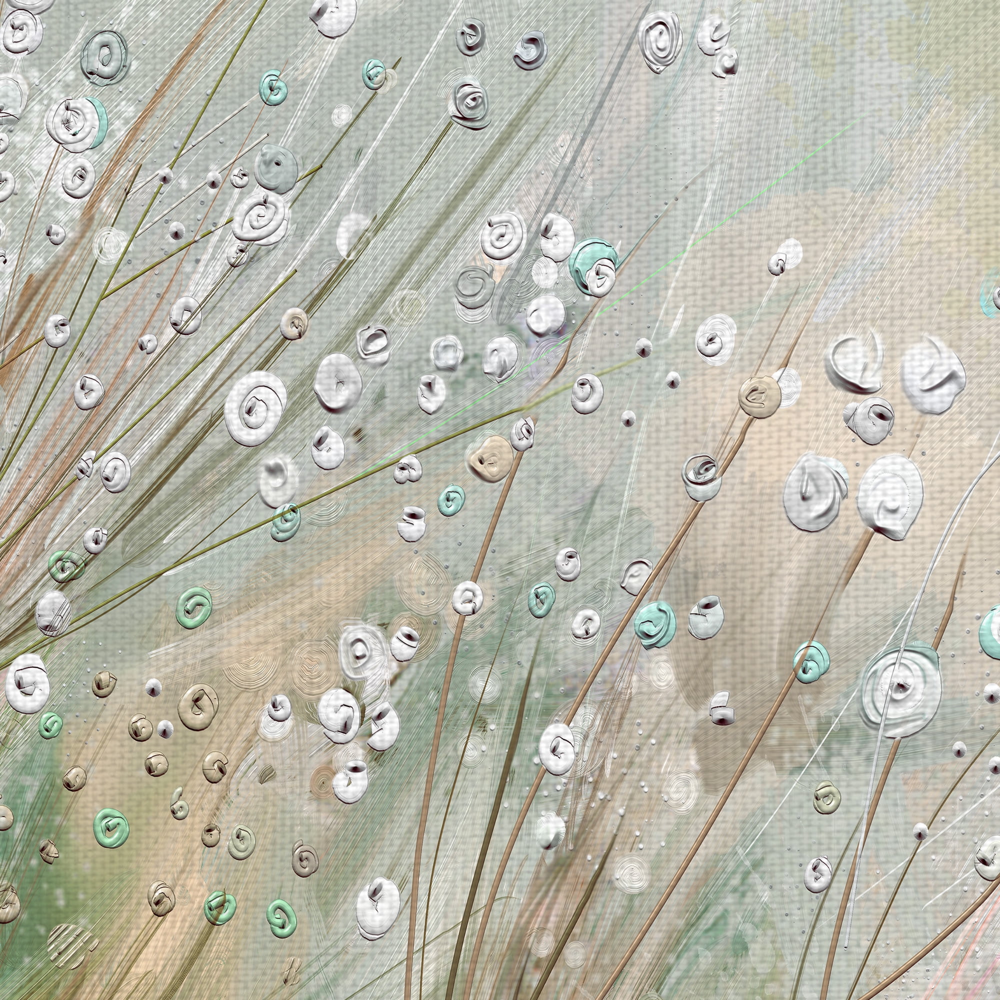 Masterpiece Art Gallery Dewdrop Colors Prairie Smoke by Studio Arts Canvas Art Print 22" x 28"
