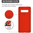 thumbnail image 6 of Compatible with Galaxy S10 Case, Liquid Silicone Microfiber Cloth Lining Full Body Cover with Screen & Camera Protection 6.1 inch 2019, Red, 6 of 7
