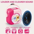 thumbnail image 3 of LINXUXIE Mini Karaoke Machine for Kids, Wireless Pink Microphone Toys for Toddlers, Birthday Gifts for 3-5 5-8 Year Old, 3 of 7