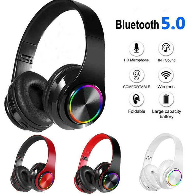 B39 LED Bluetooth V5.0 Sports Headphones with Subwoofer, Wireless