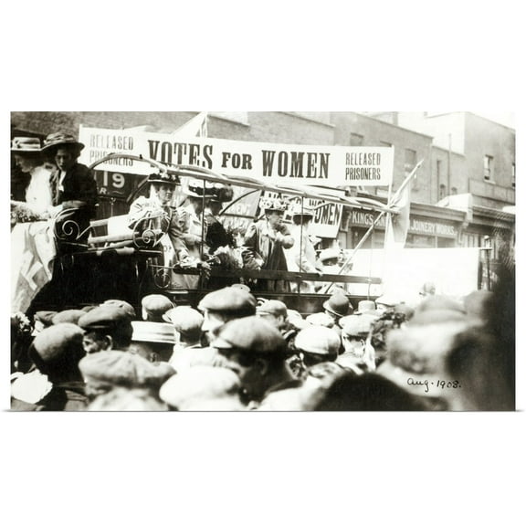 Great BIG Canvas | Rolled Poster Print entitled Votes for Women, August 1908
