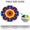thumbnail image 6 of Colorful Tie Dye Star Pattern Round Fitted Tablecloth with Elastic Edge,Dining Table Cover Waterproof,Outdoor Round Tablecloth for Camping,Dining,Indoor and Outdoor, 6 of 7