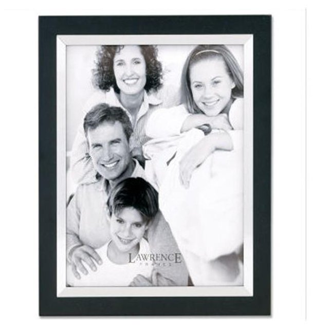 Black Wood 4x6 with Silver Metal Inner Bezel Picture Frame