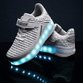 thumbnail image 2 of Ufatansy Chaussures à Roulettes Rechargeables USB Chaussures de Patin à Roulettes Filles LED Espadrilles de Mode Chaussures pour Garçons Roues Jour de Noël Meilleur Cadeau 3.5 Grand Enfant, 2 of 6
