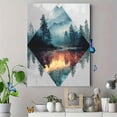 thumbnail image 4 of UXIEQU Geometric Mountain Forest Reflection Canvas Wall Art Print 15.75x11.81 Inches, 4 of 8