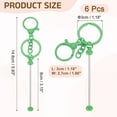 thumbnail image 2 of Uxcell 6 Pack Beadable Keychain Bars, Metal Beaded Keychain Bars Bulk Blank Creative Cute Key Chain for DIY Craft Jewelry Making Supplies, Green, 2 of 6