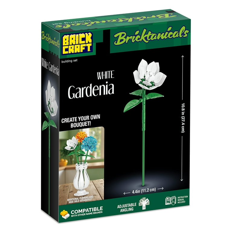 Brickcraft White Gardenia Building Kit (47-Piece Set