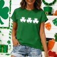 thumbnail image 5 of LEKWK St Patricks Day Shirt Women Clover Mandala Art Casual Tops Short Sleeve Basic Tees Crew Neck Geometric Flower Spring Clothing, 5 of 7