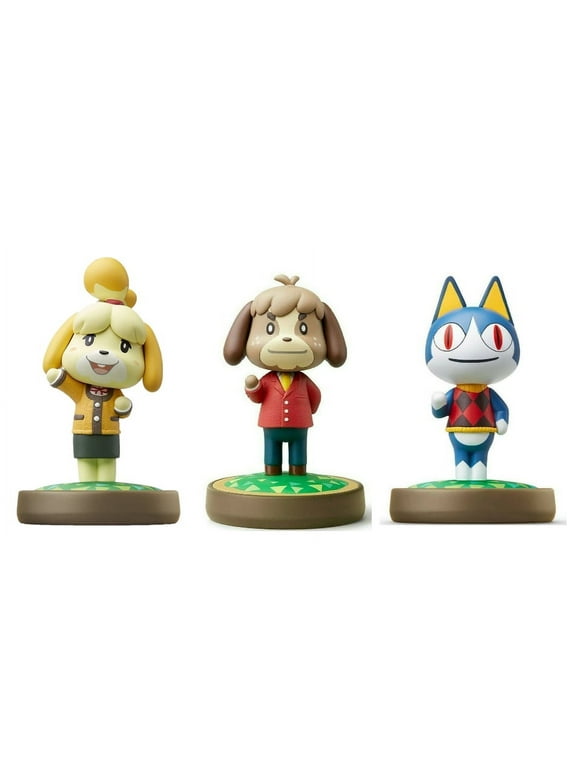 Amiibo 3 Pack Set [Digby/Rover/Isabelle Winter] ( Animal Crossing Series) for Nintendo Switch - Switch Lite - WiiU - 3DS - (Bulk Packaging)