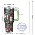 thumbnail image 2 of 40oz Merry Christmas Tumbler with Lid and Straw, Stainless Steel Cup with Handle Snowman Travel Mug, Holiday Presents, 2 of 4