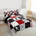 thumbnail image 3 of jejeloiu Ball Game Gaming Queen Comforter Set,Baseball Sport Bedding Comforter Set For Kids Reversible 3 Pieces, 3 of 8