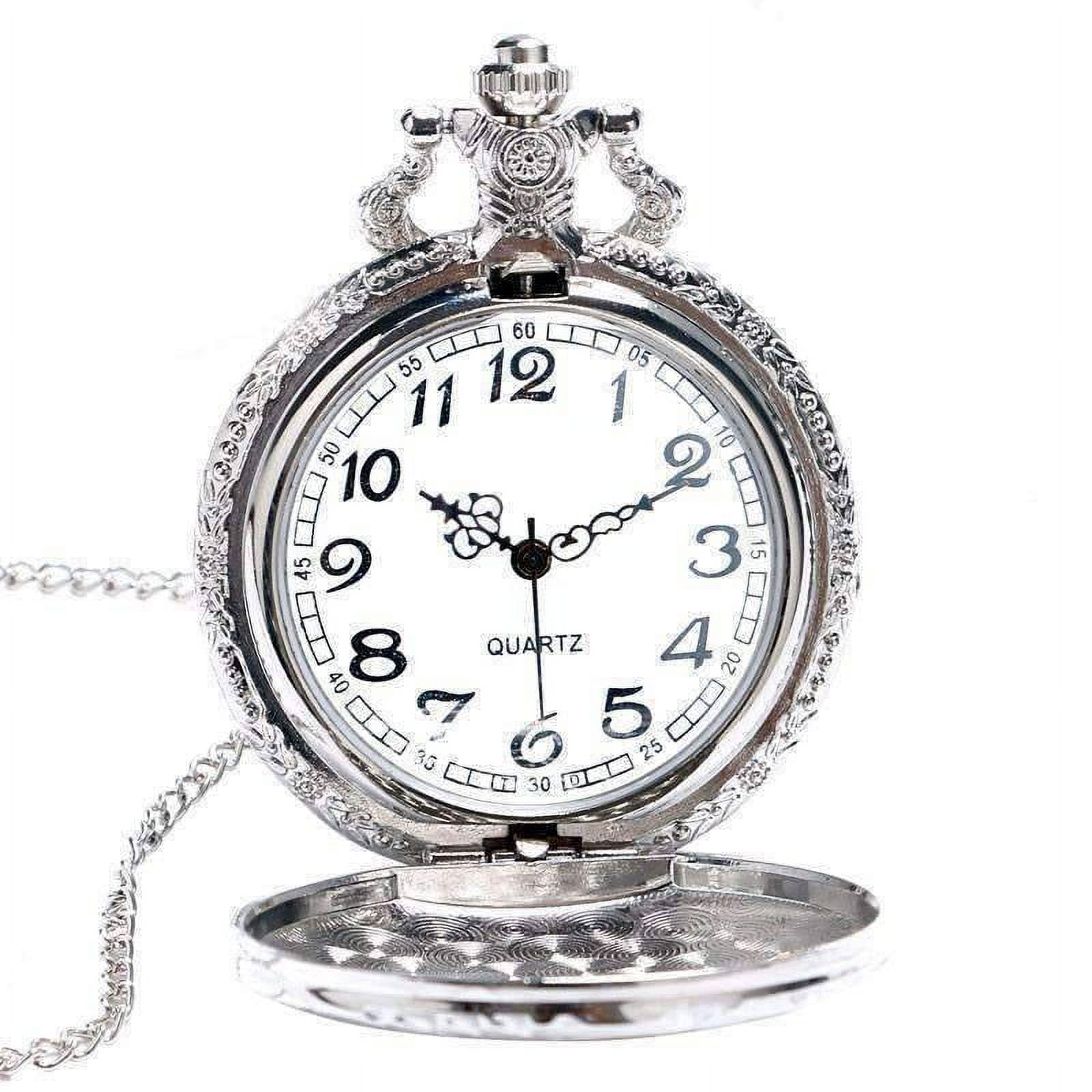 Pocket watch with train hotsell on face