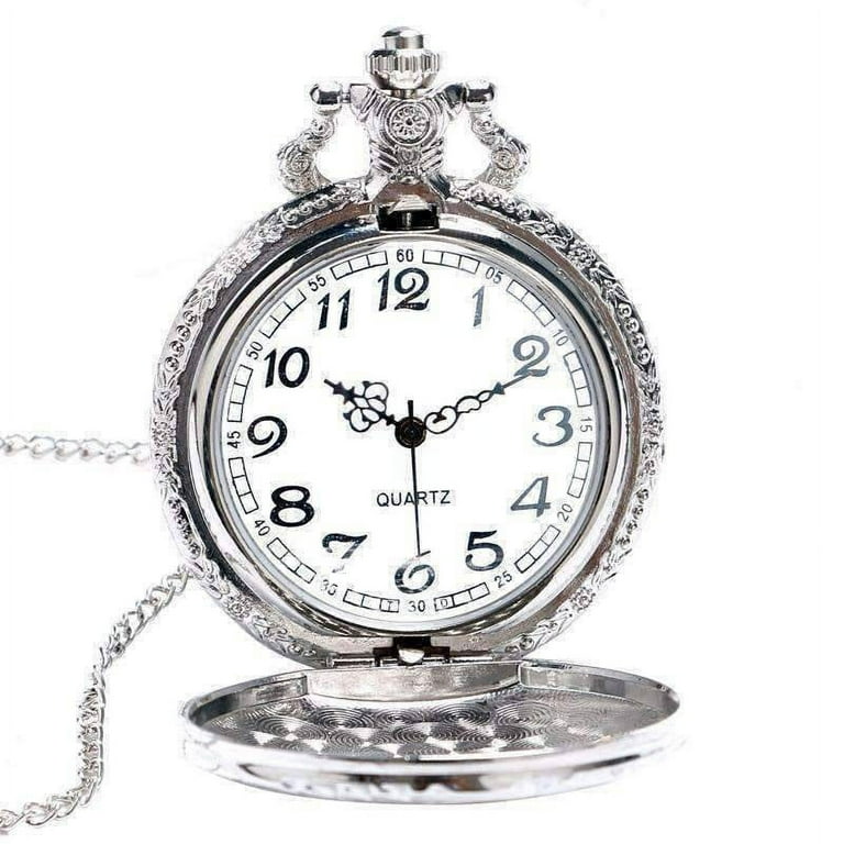 Pocket watch with best sale train on face