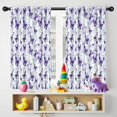 thumbnail image 5 of Blackout Kids Curtains,White Purple Butterfly Plant Pattern Childrens Insulated Curtains Set Of 2,Bedroom Essentials,Toddler Room Decor 42"x54", 5 of 5
