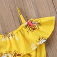 thumbnail image 4 of Aunavey Kids Girl Summer Floral Halter Ruffled Outfits Tops+Shorts 2PCS-Set, 4 of 5