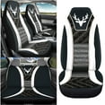 thumbnail image 3 of KUIFORTI Cool Deer Auto Seat Cover Pack of 4, Automotive Interior Decor Trendy Accessories Car Front Seats and Rear Bench Cove Fashion Auto Interior for Car Sedan Auto Truck SUV, 3 of 7
